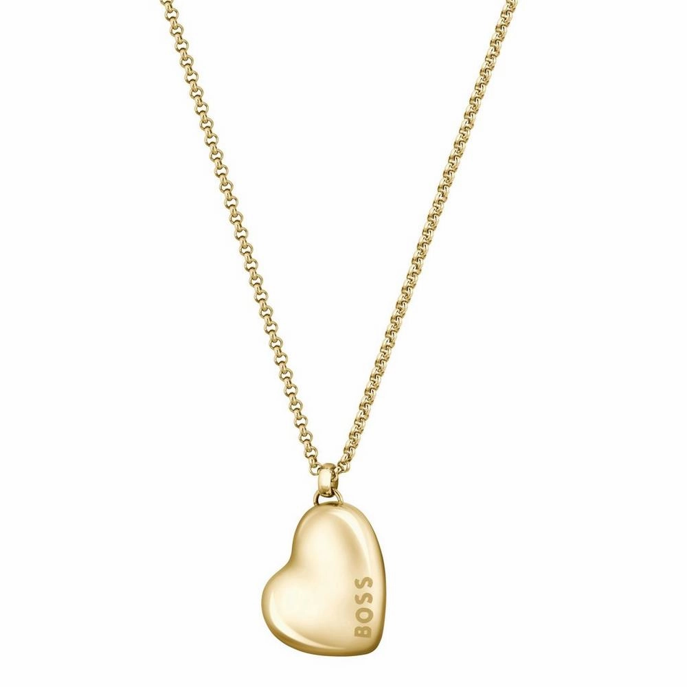 Boss Jewellery Ladies Honey Heart Gold Plated Necklace 1580574