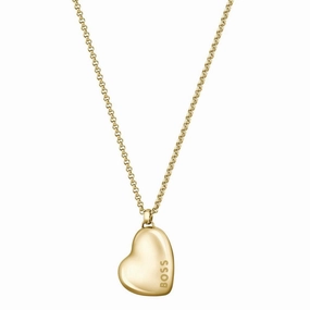 Boss Jewellery Ladies Honey Heart Gold Plated Necklace 1580574