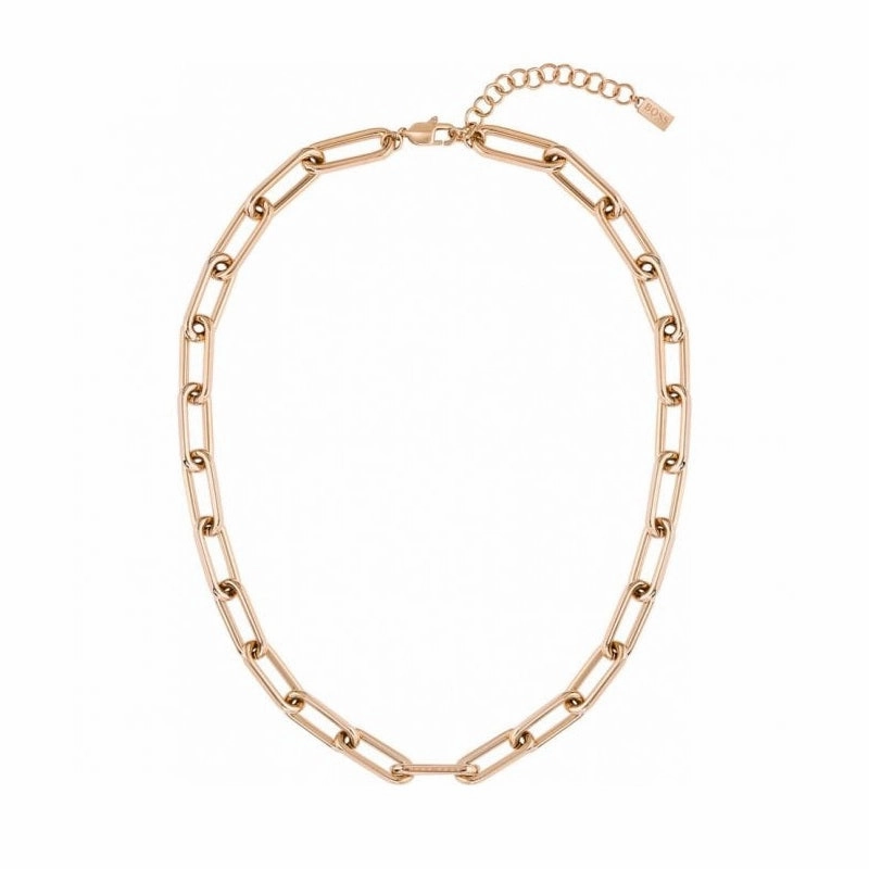 Boss Jewellery Ladies Rose Gold Plated Link Necklace 1580200