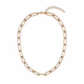 Boss Jewellery Ladies Rose Gold Plated Link Necklace 1580200