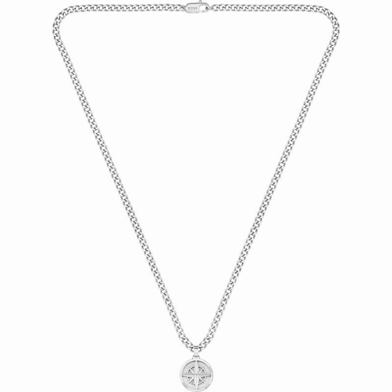 Boss Jewellery Mens Compass Necklace 1580544