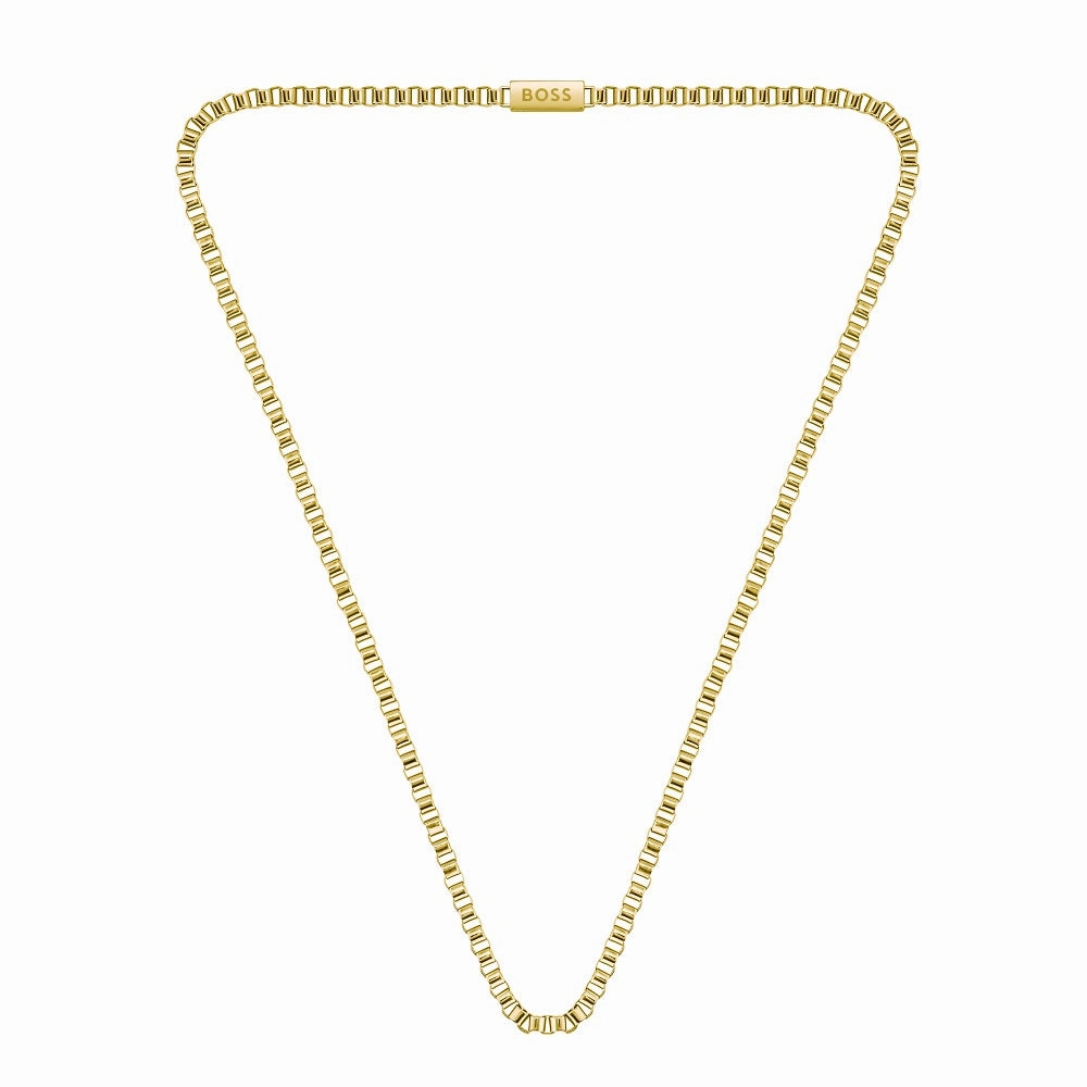 Boss Jewellery Mens Gold Plated Stainless Steel Chain 1580291