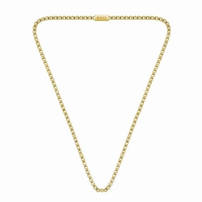 Boss Jewellery Mens Gold Plated Stainless Steel Chain 1580291