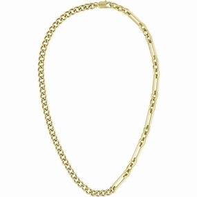 Boss Jewellery Mens Gold Plated Stainless Steel Chain 1580452