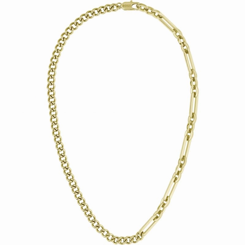 Boss Jewellery Mens Gold Plated Stainless Steel Chain 1580452