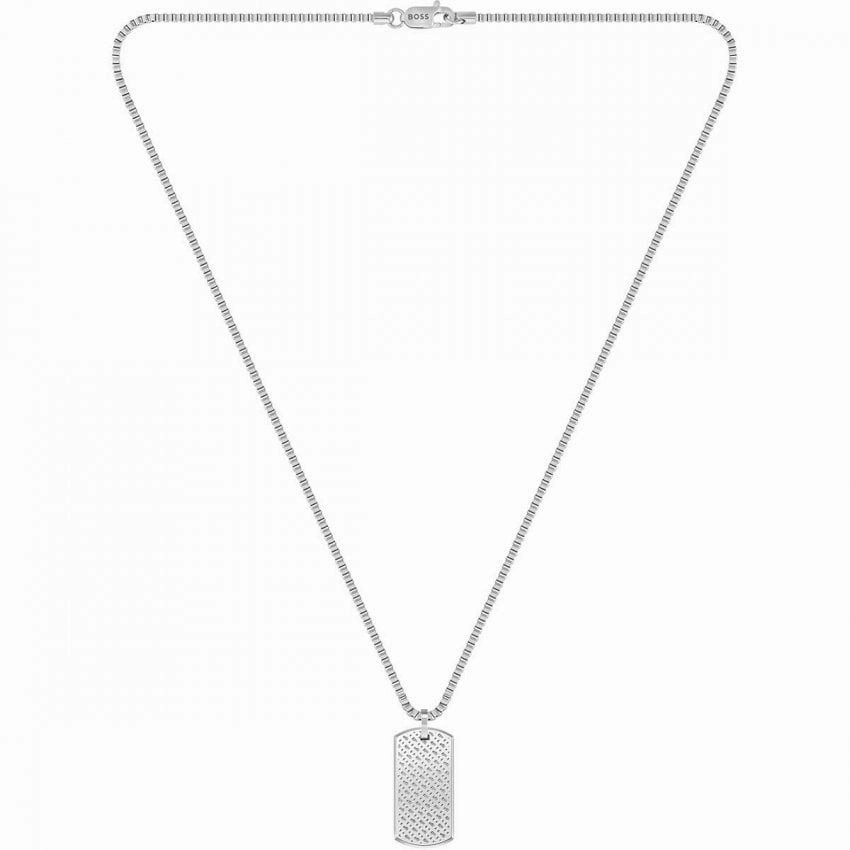 Boss Jewellery Mens Two Tone Dog Tag Necklace 1580576