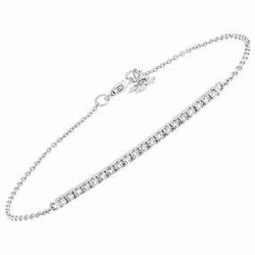 Bracelet en or blanc serti de diamants.