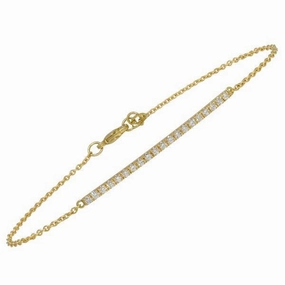 Bracelet en or jaune serti de diamants.