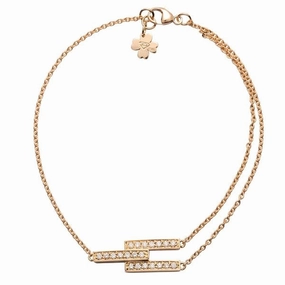 Bracelet en or jaune serti de diamants.