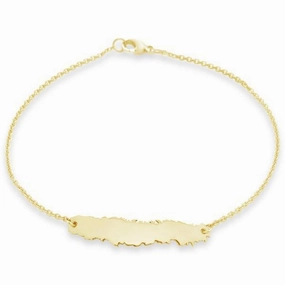 Bracelet identit Caldonie en or jaune.