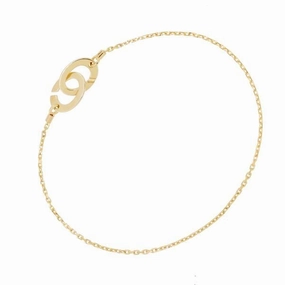 Bracelet menottes et chaine en or jaune