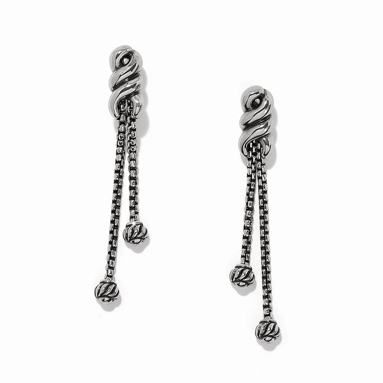 Brighton Interlok Twist Double Post Drop Earrings