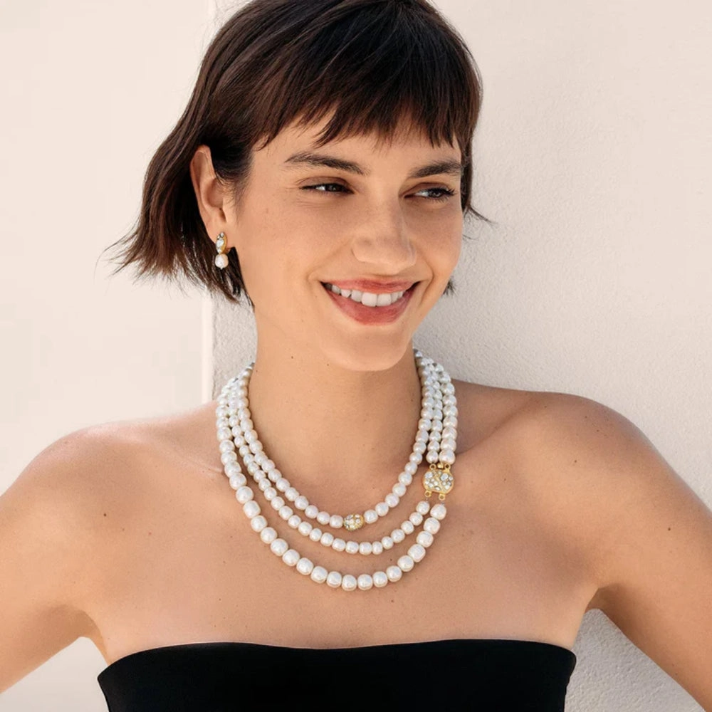 Brighton Trust Your Journey Pearl Drop Earrings