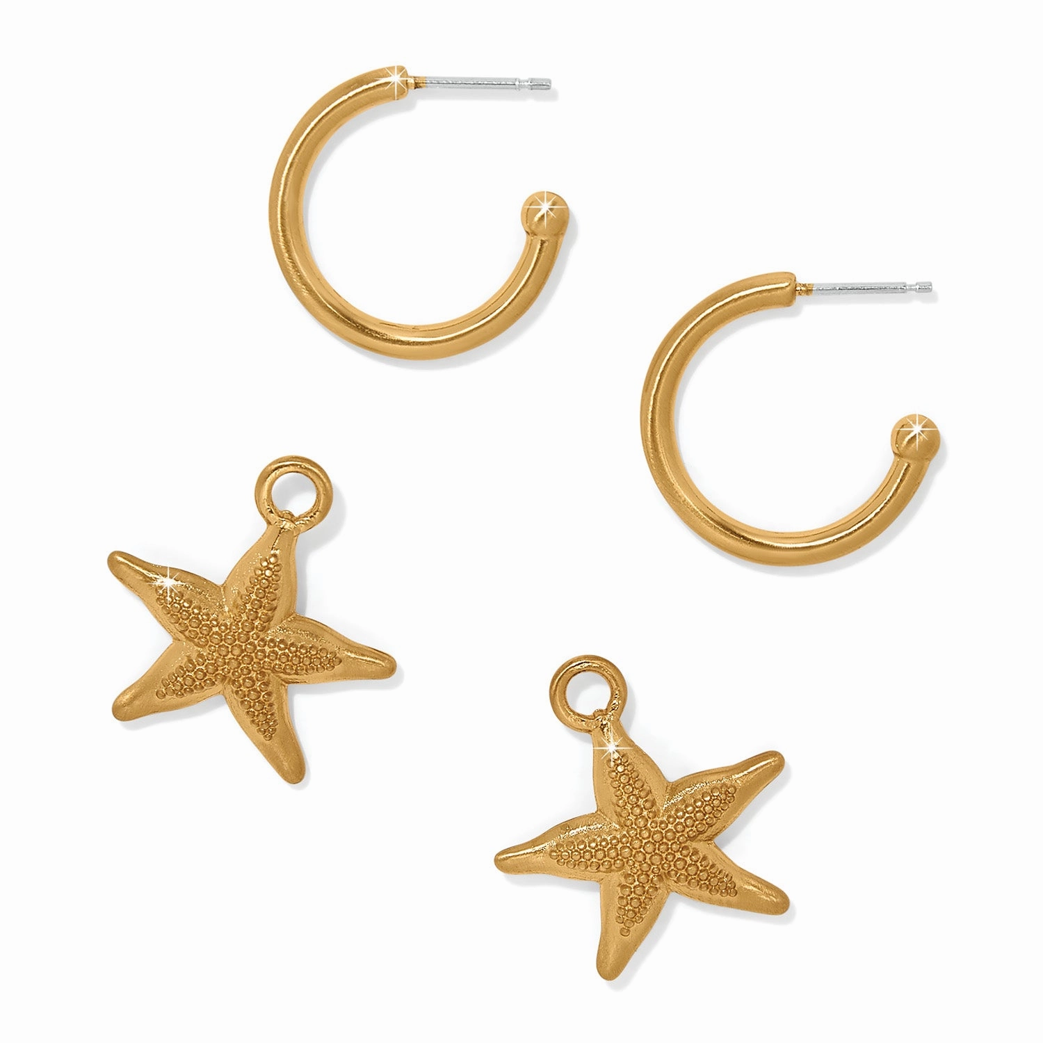 Brighton Twilight Waters Starfish Hoop Earrings