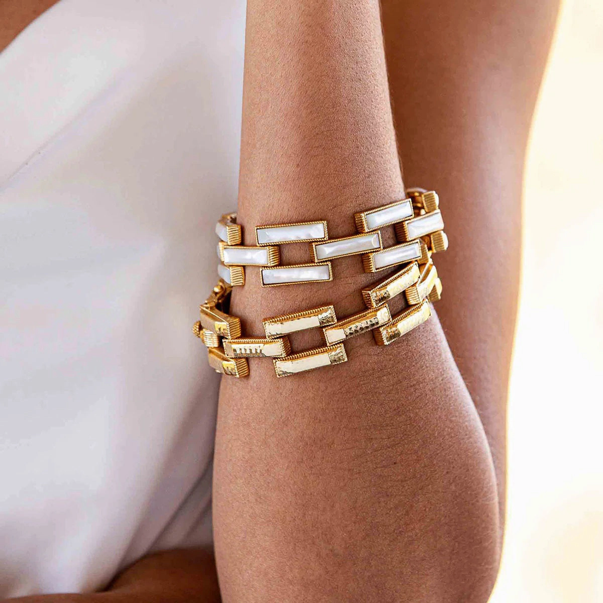CAPUCINE DE WULF - PATHWAY LINK BRACELET, GOLD