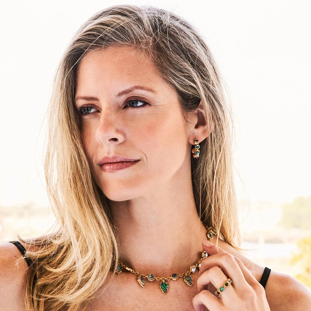 Capucine De Wulf Aurora Small Hoop Earrings - Abalone