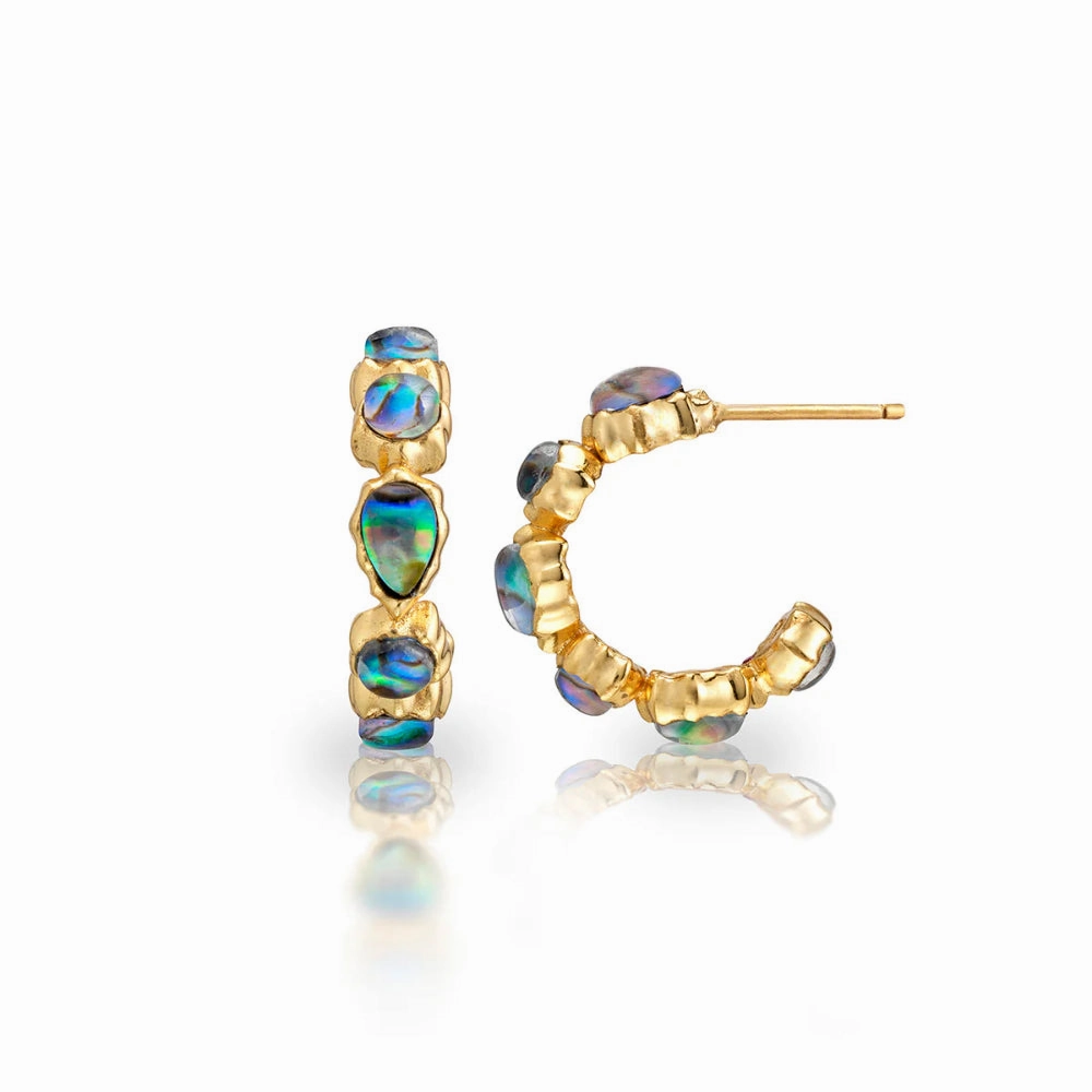 Capucine De Wulf Aurora Small Hoop Earrings - Abalone