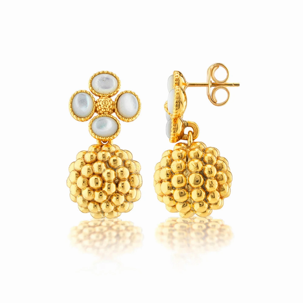 Capucine De Wulf Berry Clover Drop Earrings