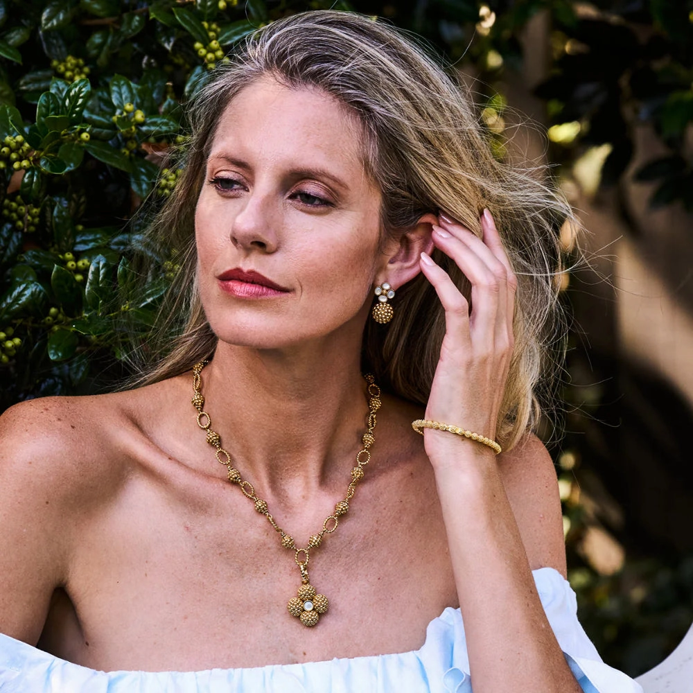 Capucine De Wulf Berry Clover Drop Earrings