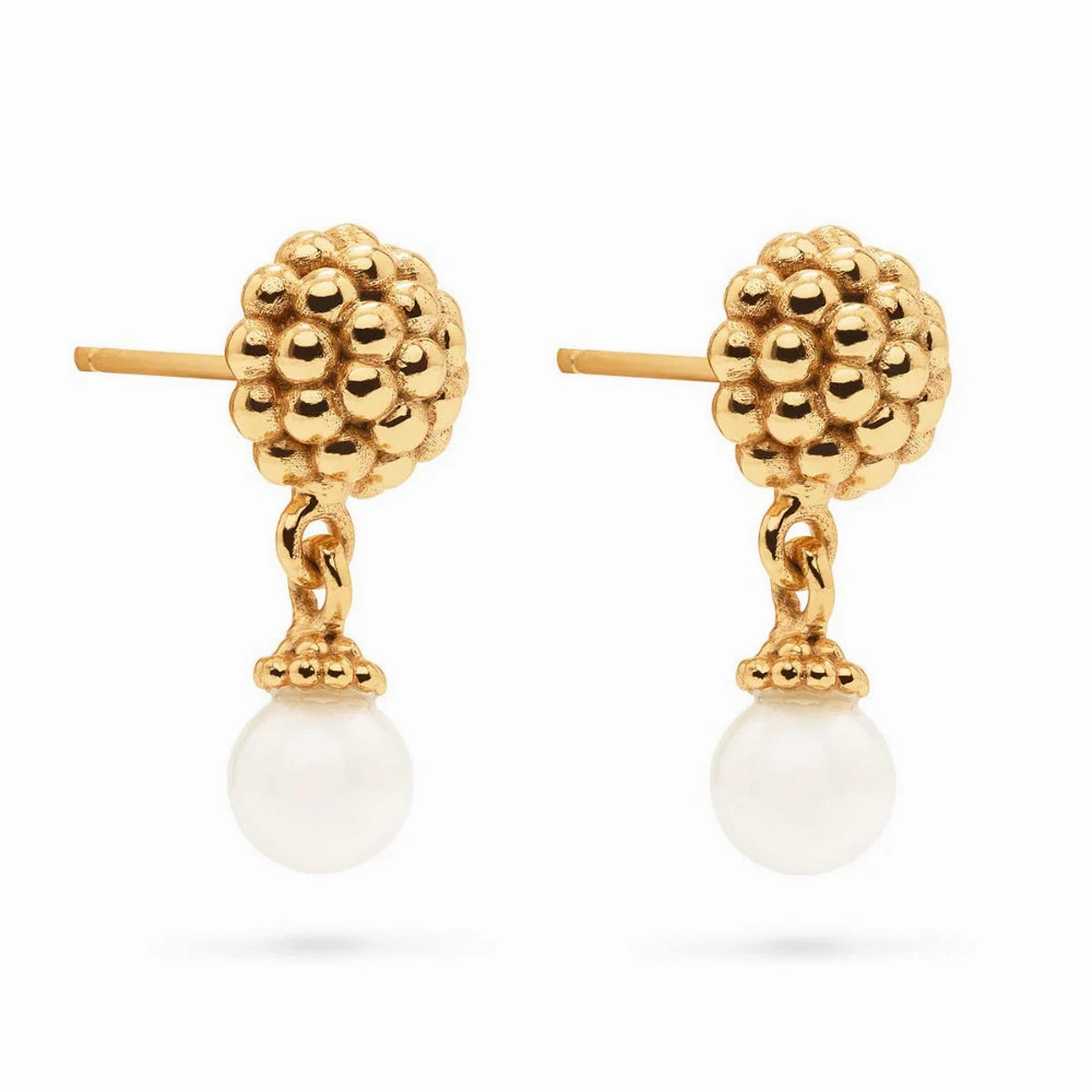 Capucine De Wulf Berry Drop Stud Earrings - Pearl