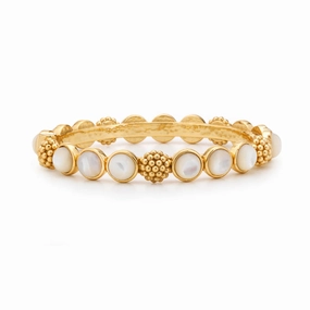 Capucine De Wulf Berry Gem Hinged Bangle - Mother of Pearl