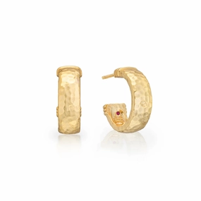 Capucine de Wulf Cleopatra Classic Small Hoop Earrings in Gold