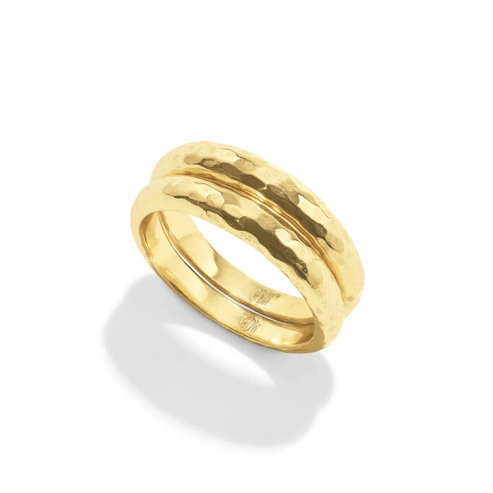 Capucine de Wulf Cleopatra Slice Stacking Ring Set in Gold - Size 7