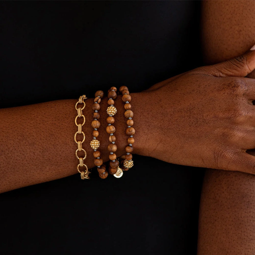 Capucine De Wulf Earth Goddess Beads Bracelet in Teak