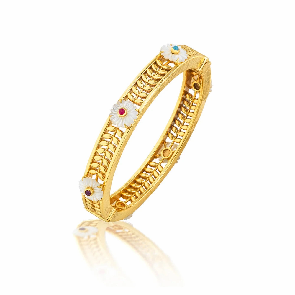 Capucine De Wulf Villandry Fleur Vine Hinged Bangle