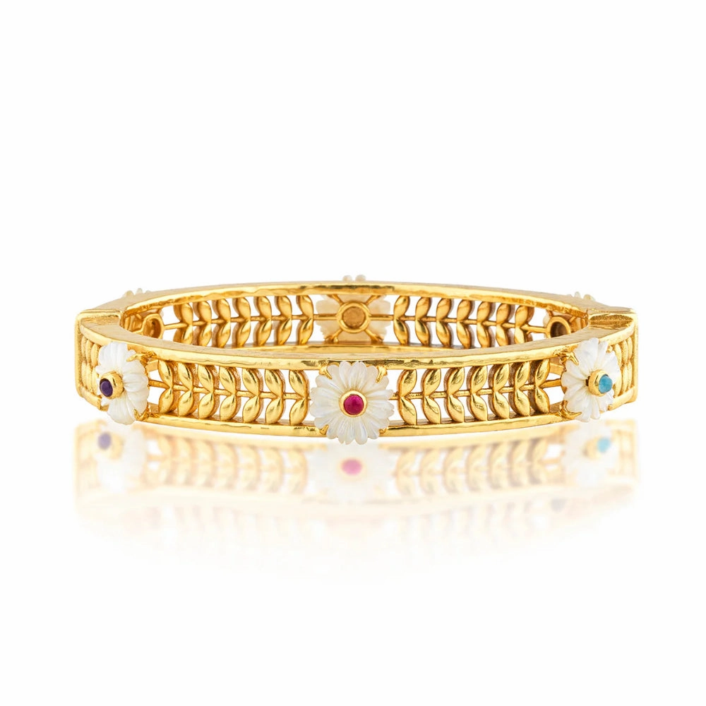 Capucine De Wulf Villandry Fleur Vine Hinged Bangle