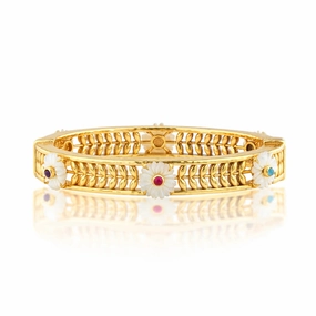 Capucine De Wulf Villandry Fleur Vine Hinged Bangle