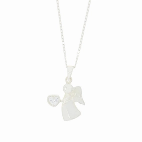 Childrens Sterling Silver April Birthstone Necklace NC1017/2D