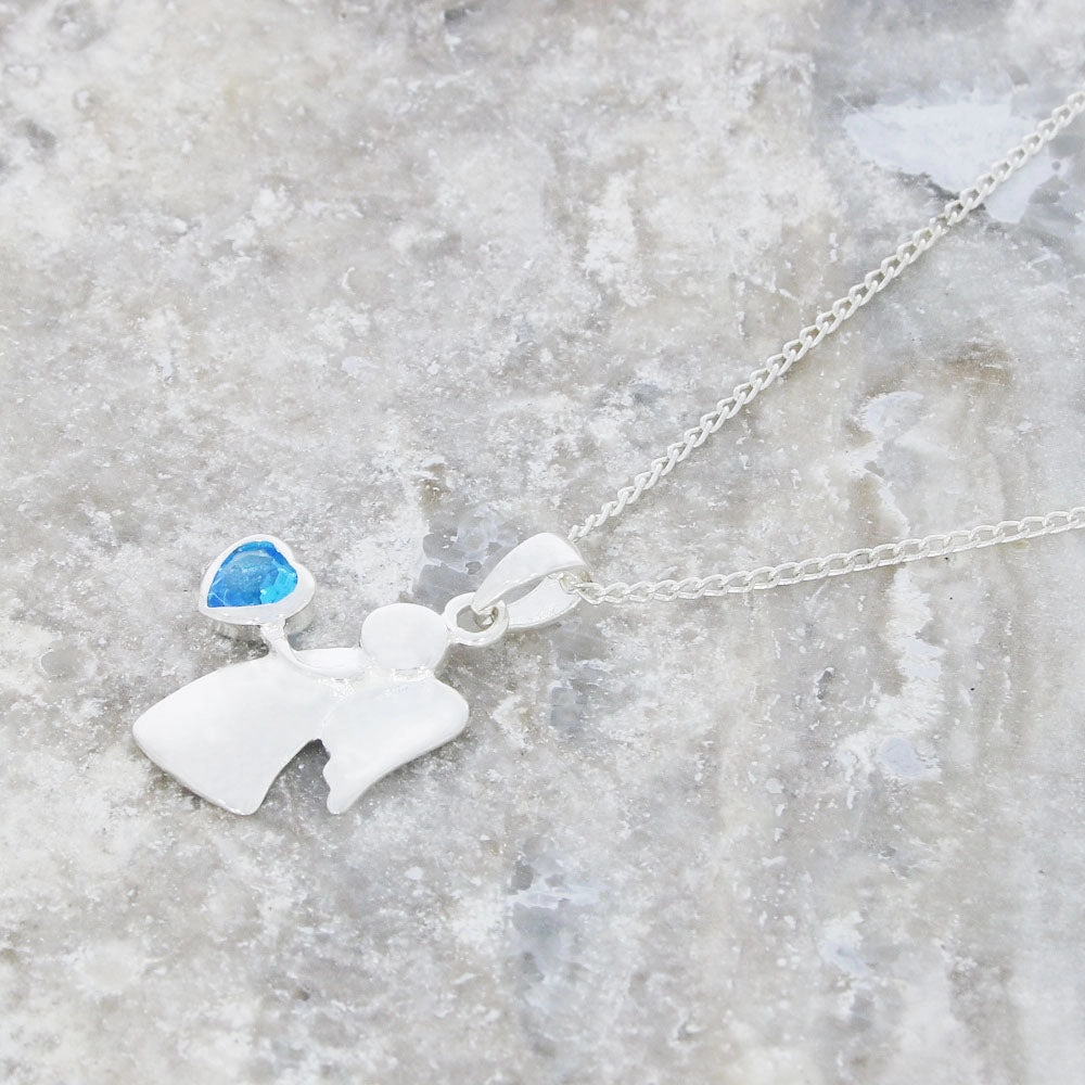 Childrens Sterling Silver December Birthstone Necklace NC1017-2L