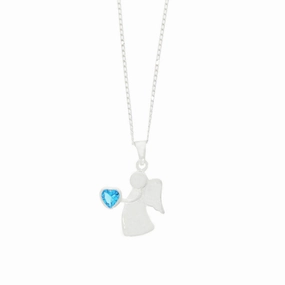 Childrens Sterling Silver December Birthstone Necklace NC1017-2L