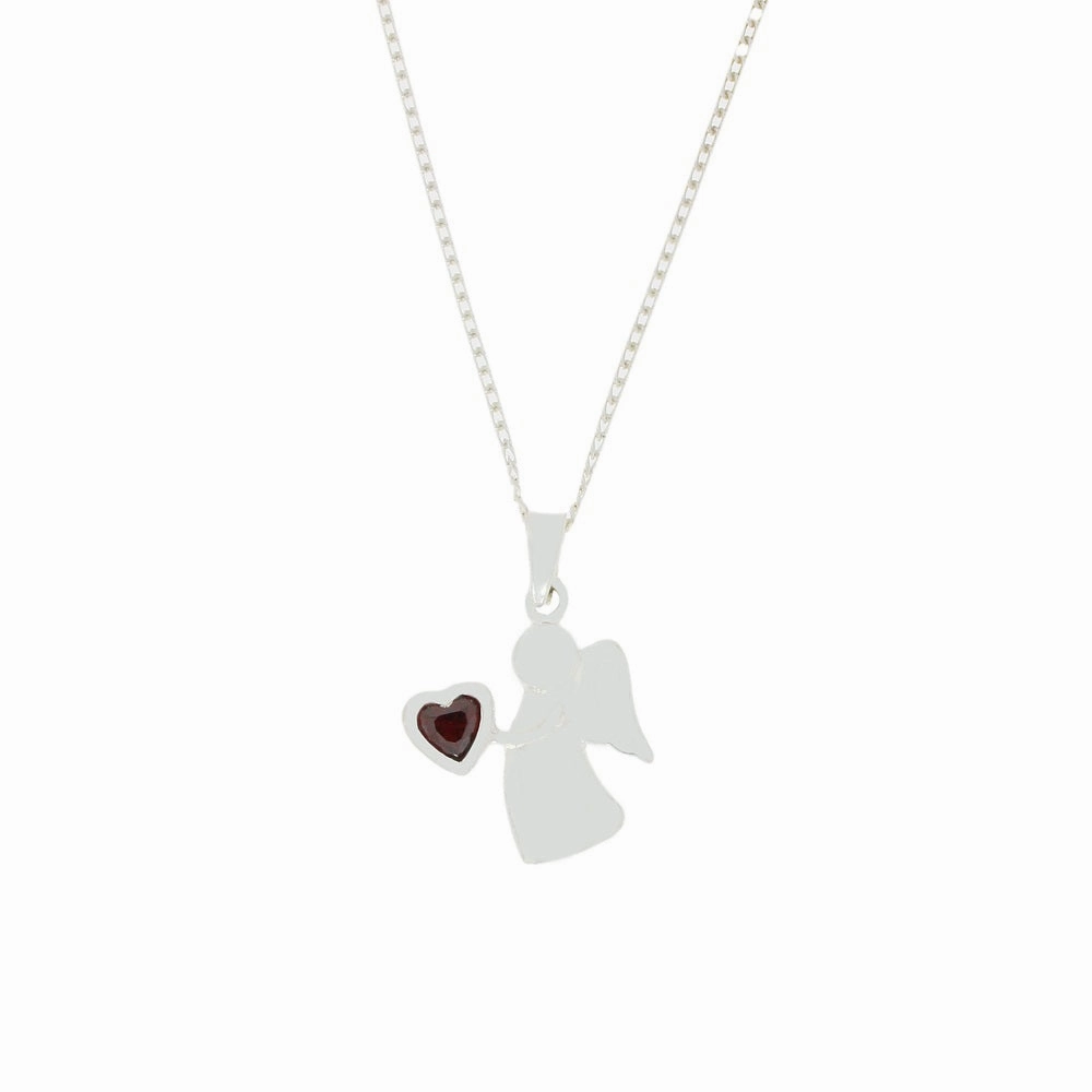 Childrens Sterling Silver January Birthstone Necklace NC1017/2A