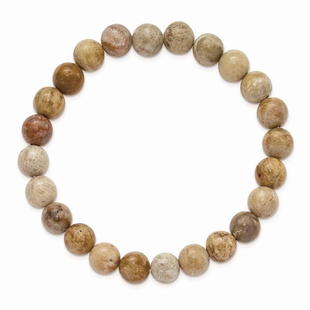Chrysanthemum Agate Beaded Stretch Bracelet