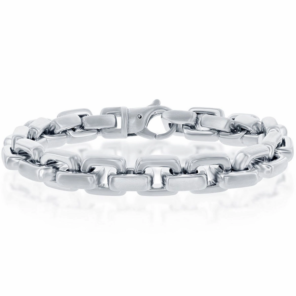 Classic Men's Bracelet - Silver Tone Stainless Steel Anchor Link Bracelet | ST-1600