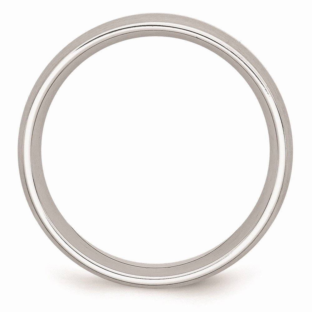 Cobalt Sterling Silver Inlay Satin 8mm Band  | CC47