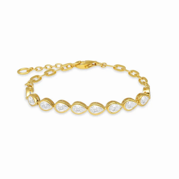 Danny Newfeld Cubic Zirconia Bezel Set Bracelet
