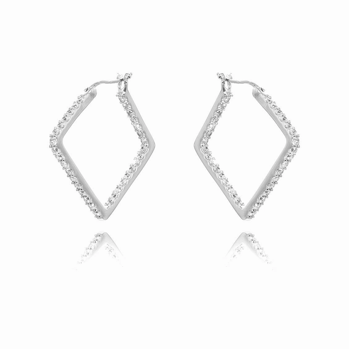 Danny Newfeld Geometric Inside Outside Hoop Earrings