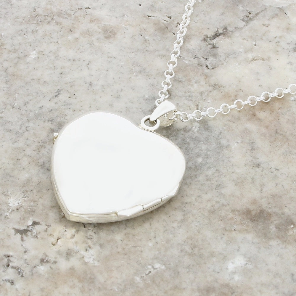 Derbyshire Blue John Heart Locket And Chain