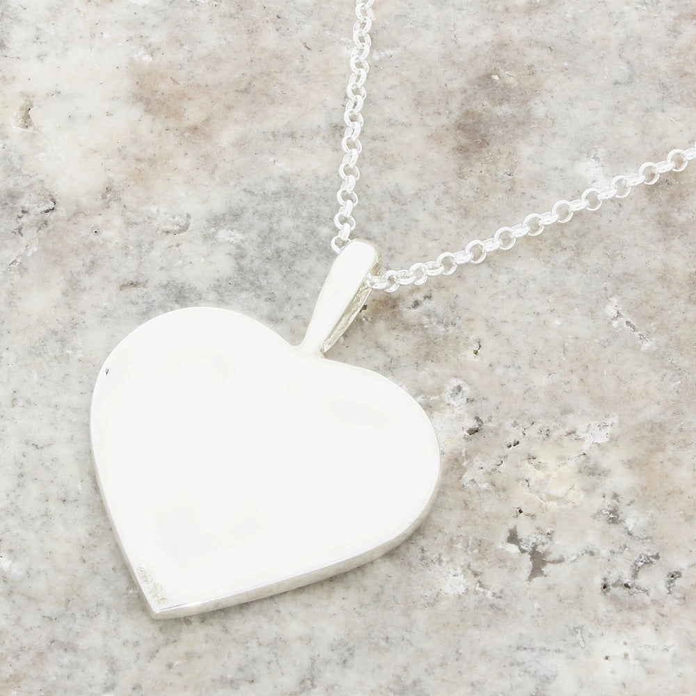 Derbyshire Blue John Heart Pendant And Chain