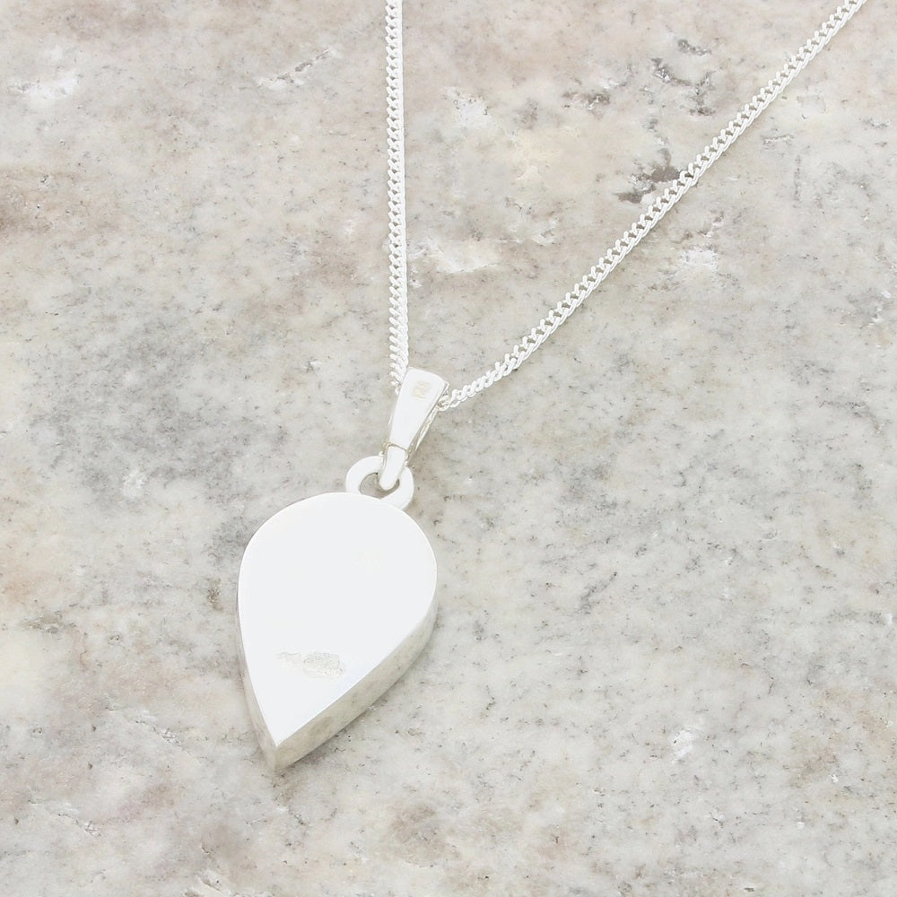Derbyshire Blue John Teardrop Shape Pendant and Chain