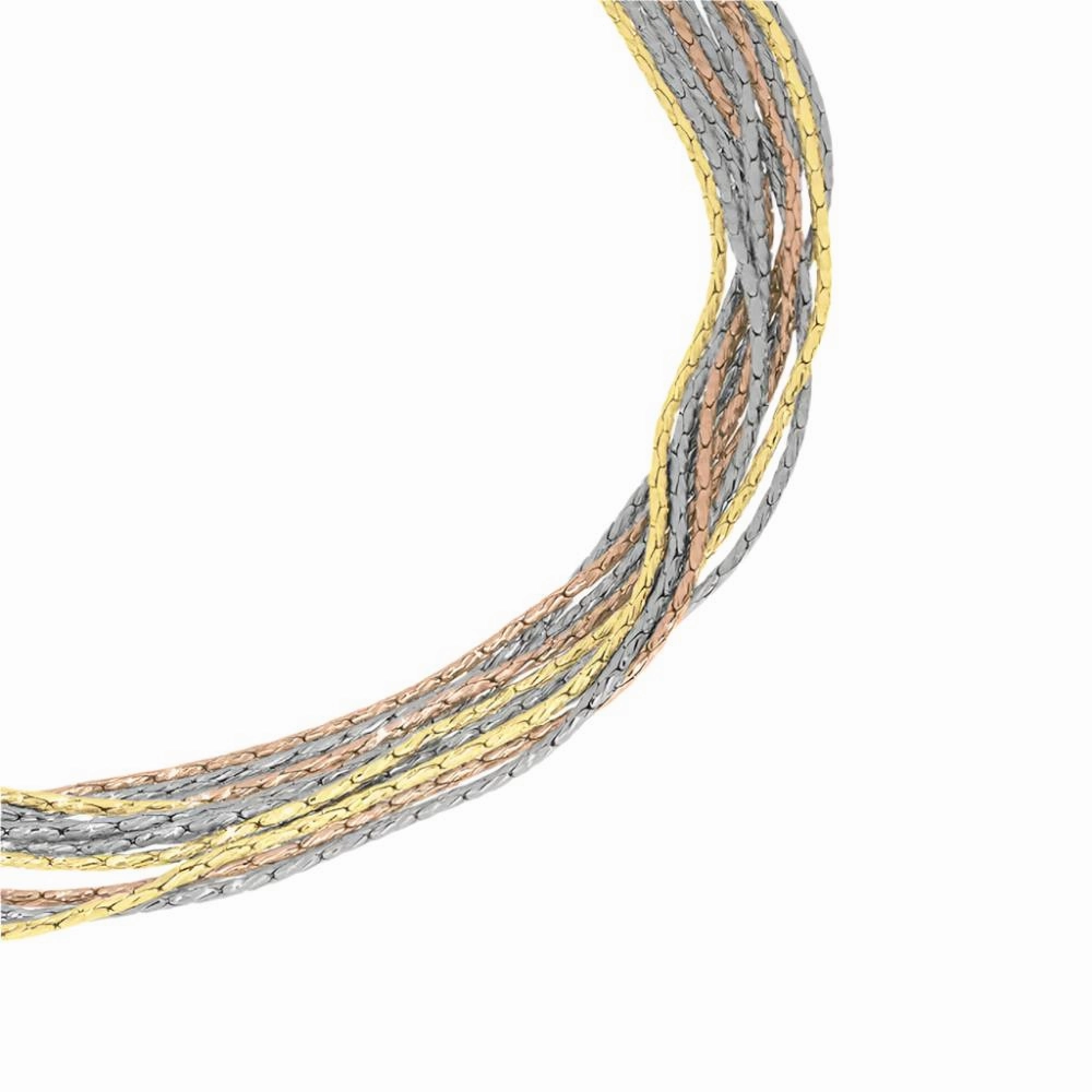 Desmos Spark Tri-Tone Multi Strand Bracelet