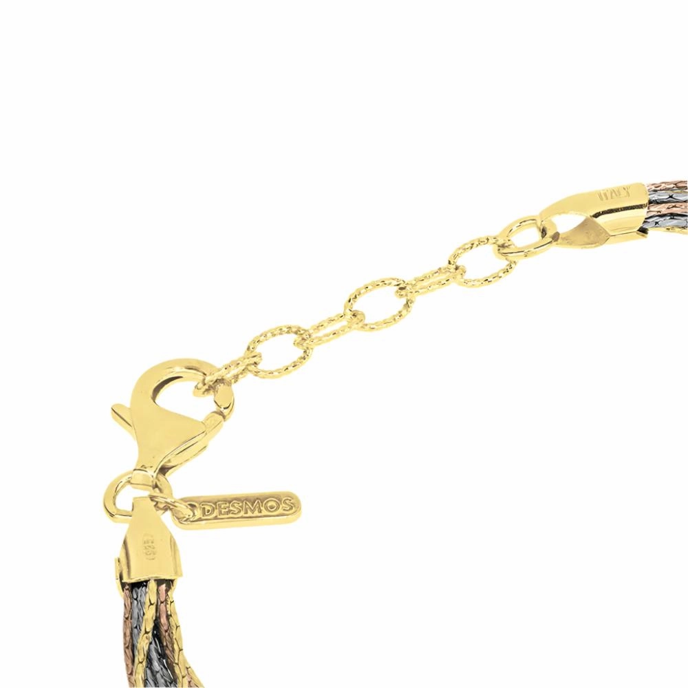 Desmos Spark Tri-Tone Multi Strand Bracelet