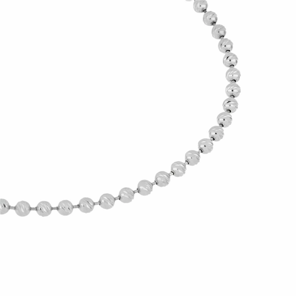 Desmos Sterling Silver Diamond-Cut Beaded Bracelet