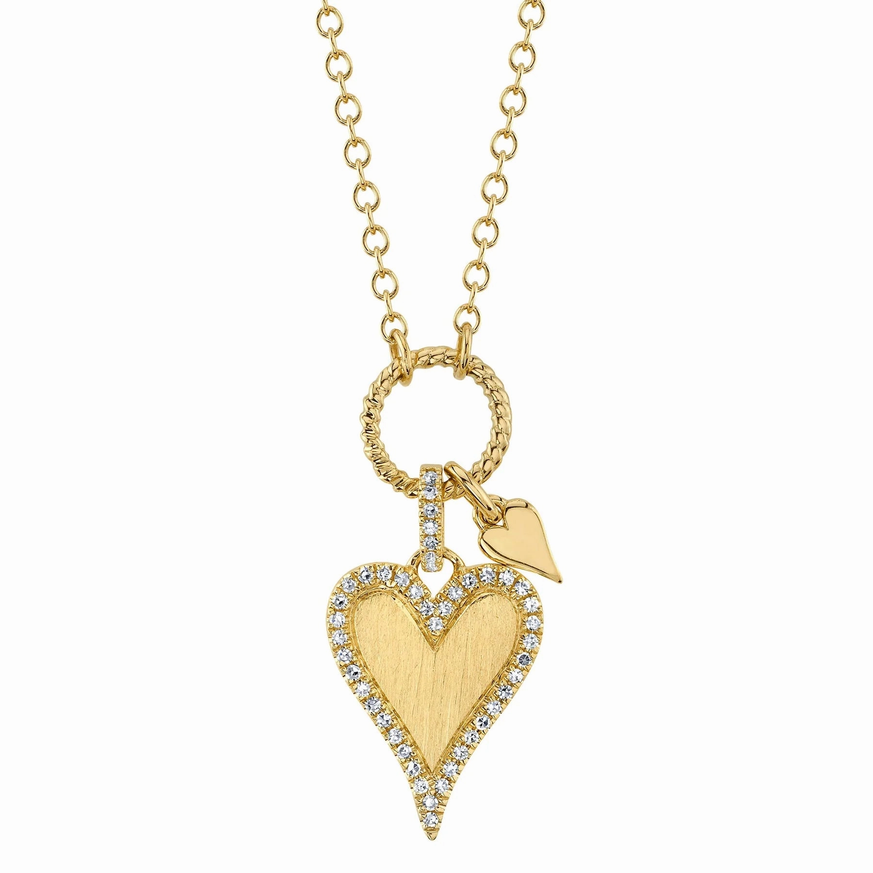 Diamond Double Heart Necklace 4690114
