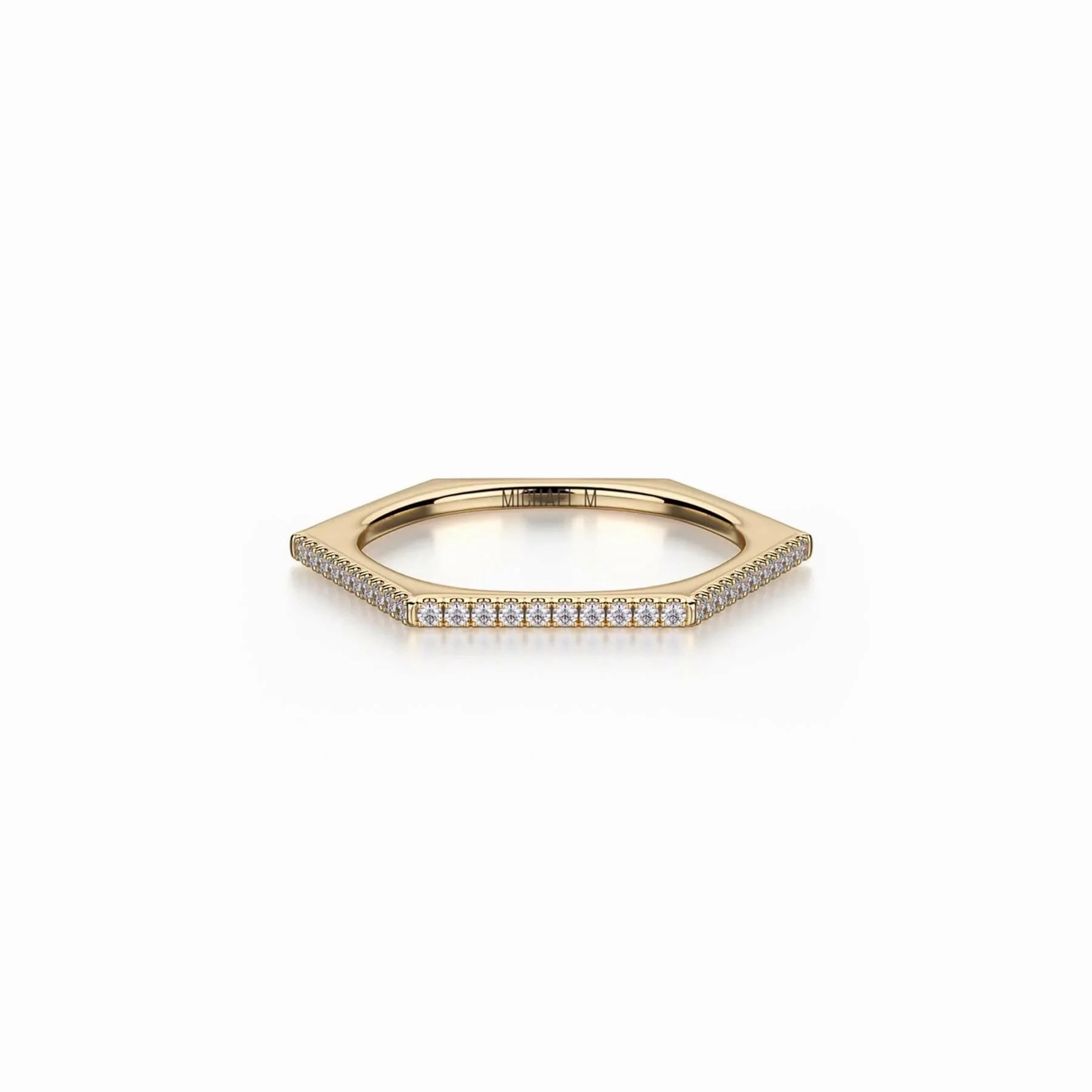 Diamond Hexagon Band B311-YG4