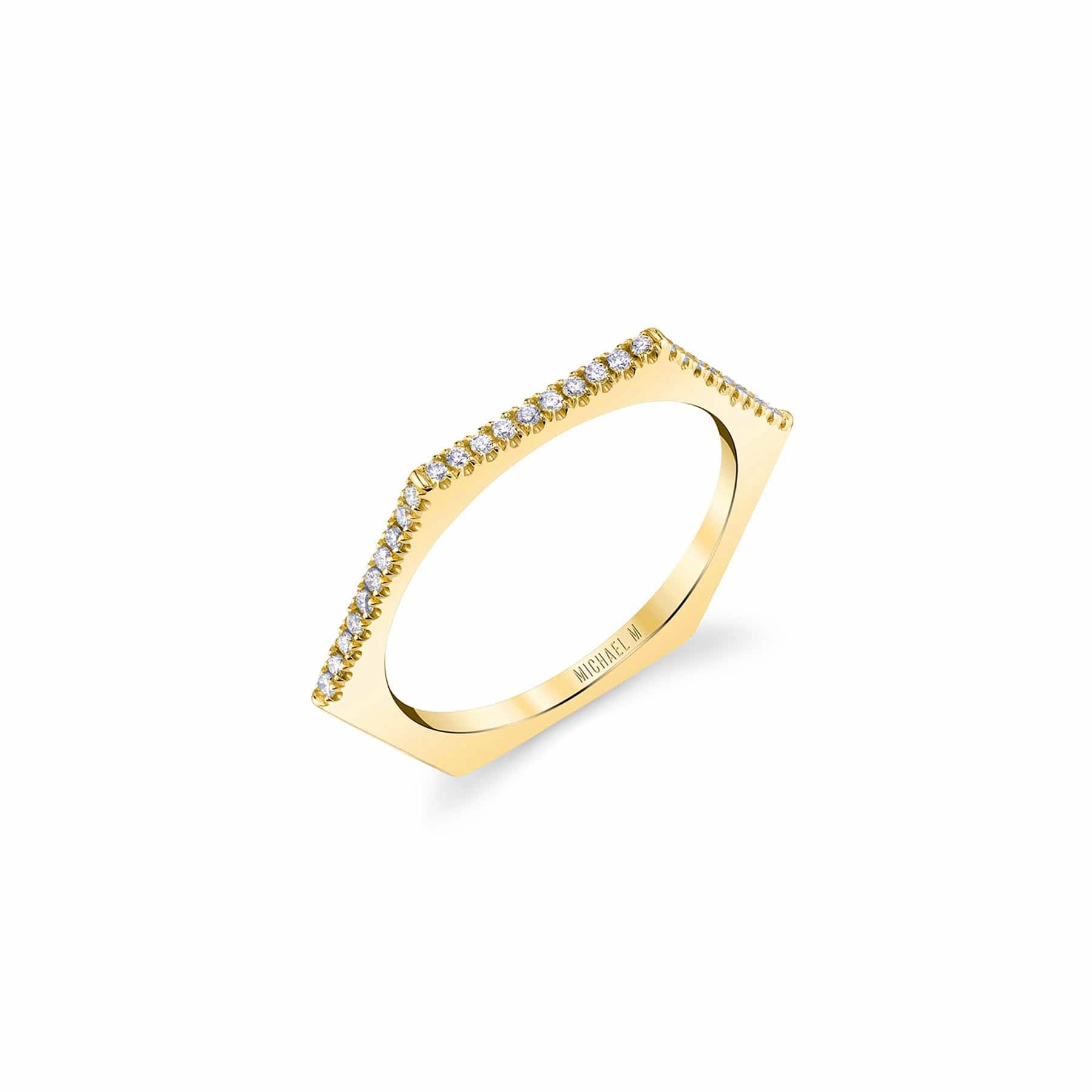 Diamond Hexagon Band B311-YG4