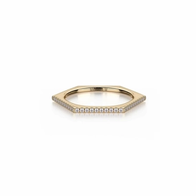 Diamond Hexagon Band B311-YG4